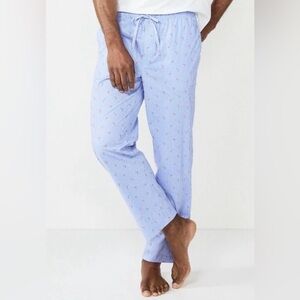 Sonoma Mens Size Large Woven Pajama Pants flamingos blue stripe NWT
